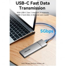 Концентратор Vention USB3.1 Type-C to DP/HDMI/VGA/USB-C/USB3.0x3/RJ45/SD/TF/TRRS 3.5mm/PD 100W 12in1 (THSHC) - Фото