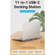 Концентратор VENTION USB3.1 Type-C to HDMI/VGA/USB-C/USB3.0x3/RJ45/SD/TF/TRRS 3.5mm/PD 100W 11in1 (THTHC)
