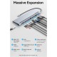 Концентратор VENTION USB3.1 Type-C to HDMI/VGA/USB-C/USB3.0x3/RJ45/SD/TF/TRRS 3.5mm/PD 100W 11in1 (THTHC)