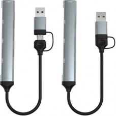 Концентратор Dynamode 5-in-1 USB Type-C/Type-A to 1хUSB3.0, 2xUSB 2.0, card-reader SD/MicroSD (DM-UH-514) - Фото