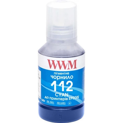 Чернила WWM Epson L11160/6490 №112 140г Cyan pigmented (E112CP)