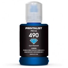 Чернила Printalist Canon GI-490 для G1400/G2400/G3400 140г Cyan (PL490C)