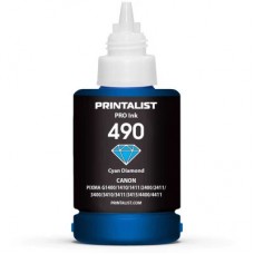 Чорнило Printalist Canon GI-490 для G1400/G2400/G3400 140 г Cyan (PL490C) - Фото