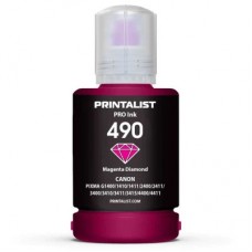 Чернила Printalist Canon GI-490 для G1400/G2400/G3400 140г Magenta (PL490M)