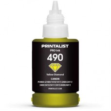 Чорнило Printalist Canon GI-490 для G1400/G2400/G3400 140 г Yellow (PL490Y) Чорнило Printalist Canon GI-490 для G1400/G2400/G3400 140 г Yellow (PL490Y) - Фото