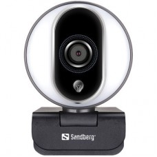 Веб-камера Sandberg Streamer Webcam Pro Full HD Autofocus Ring Light Black (134-12) - Фото