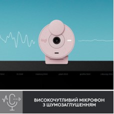 Веб-камера Logitech Brio 300 FHD Rose (960-001448) - Фото