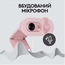 Веб-камера Logitech Brio 100 Full HD Rose (960-001623) - Фото