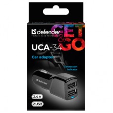 Зарядний пристрій Defender UCA-34 2xUSB, 5V / 3.4 A (83834) - Фото