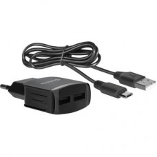 Зарядний пристрій Defender UPC-21 2xUSB,5V/2.1А кабель microUSB (83581) - Фото