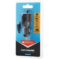 Зарядний пристрій Canyon 1xUSB car adapter (CNE-CCA033B) - Фото