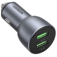 Зарядний пристрій Ugreen CD213 36 W 2xUSB QC 3.0 3 A Car Charger (Dark Blue) (10144) - Фото