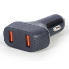 Зарядний пристрій Gembird 2 port 36W QC3.0 (TA-U2QC3-CAR-01) - Фото