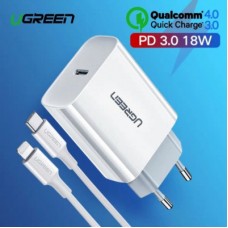 Зарядний пристрій Ugreen CD137 Type-C PD 20 W Charger (White) (60450) - Фото
