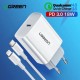 Зарядний пристрій Ugreen CD137 Type-C PD 20 W Charger (White) (60450)