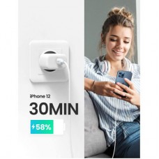 Зарядний пристрій Ugreen CD241 Mini PD 20 W Fast Charger (White) (10220) - Фото