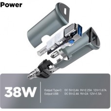 Зарядний пристрій Armorstandart Car USB Type-C PD20W + USB QC 3.0 Grey (ARM65439) - Фото