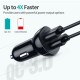 Зарядний пристрій Choetech car 2xUSB-A 36W QC black (C0051-BK)