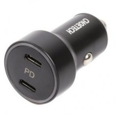 Зарядний пристрій Choetech car 2xUSB-C 40 W PD black (С0054-BK) - Фото