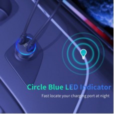 Зарядний пристрій Choetech car 2xUSB-C 40 W PD black (С0054-BK) - Фото