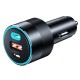 Зарядний пристрій Choetech car 2xUSB-C+USB-A 130W QC 3.0/PD/PPS black (TC0011-BK)