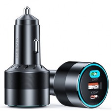 Зарядний пристрій Choetech car 2xUSB-C+USB-A 130W QC 3.0/PD/PPS black (TC0011-BK) - Фото