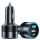 Зарядний пристрій Choetech car 2xUSB-C+USB-A 130W QC 3.0/PD/PPS black (TC0011-BK)