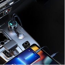Зарядний пристрій Choetech car 2xUSB-C+USB-A 130W QC 3.0/PD/PPS black (TC0011-BK) - Фото