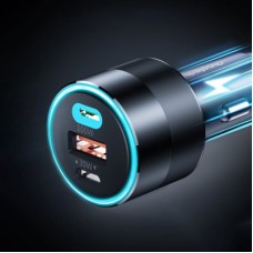 Зарядний пристрій Choetech car 2xUSB-C+USB-A 130W QC 3.0/PD/PPS black (TC0011-BK) - Фото