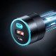 Зарядний пристрій Choetech car 2xUSB-C+USB-A 130W QC 3.0/PD/PPS black (TC0011-BK)