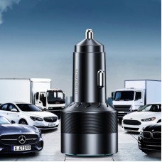 Зарядний пристрій Choetech car 2xUSB-C+USB-A 130W QC 3.0/PD/PPS black (TC0011-BK) - Фото