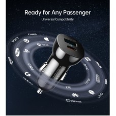 Зарядний пристрій Choetech car USB-A/USB-C 20W QC3.0/PD black (TC0005-BK) - Фото