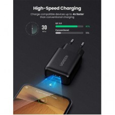 Зарядний пристрій Ugreen CD122 18 W USB QC 3.0 Charger (Black) (70273) - Фото