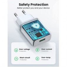 Зарядний пристрій Ugreen CD122 18 W USB QC 3.0 Charger (White) (10133) - Фото