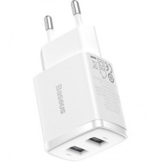 Зарядний пристрій Baseus Compact Charger 2U White (CCXJ010202) - Фото