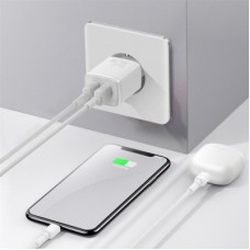 Зарядний пристрій Baseus Compact Charger 2U White (CCXJ010202) - Фото