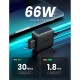 Зарядний пристрій Ugreen CD216 66 W 2xType-C PD Charger (Black) (70867)