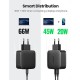Зарядний пристрій Ugreen CD216 66 W 2xType-C PD Charger (Black) (70867)