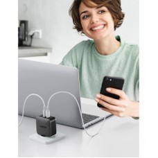 Зарядний пристрій Ugreen CD216 66 W 2xType-C PD Charger (Black) (70867) - Фото