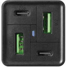 Зарядний пристрій Sandberg 4in1 2xUSB-C 2xUSB PD 65 W QC 3.0 20 W (441-45) - Фото