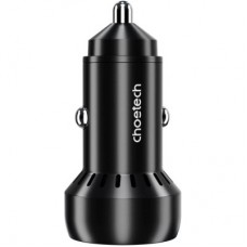 Зарядний пристрій Choetech USB-C+USB-A 60 W QC 3.0/PD/PPS black (TC0014-BK) - Фото