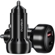 Зарядний пристрій Choetech USB-C+USB-A 60 W QC 3.0/PD/PPS black (TC0014-BK) - Фото