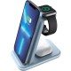 Зарядний пристрій Canyon WS-304 Foldable 3in1 Wireless charger Blue (CNS-WCS304BL)