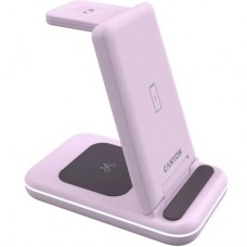 Зарядний пристрій Canyon WS-304 Foldable 3in1 Wireless charger Iced Pink (CNS-WCS304IP) - Фото