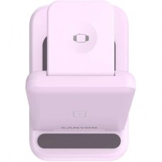 Зарядний пристрій Canyon WS-304 Foldable 3in1 Wireless charger Iced Pink (CNS-WCS304IP) - Фото