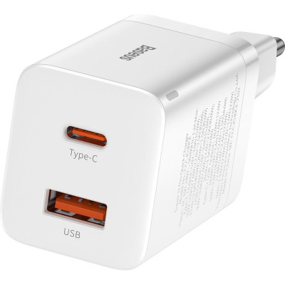 Зарядное устройство Baseus Super Si Pro C+U 30W (CCSUPP-E02) white (948117)