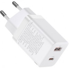 Зарядний пристрій Baseus Super Si Pro C+U 30 W (CCSUPP-E02) white (948117) - Фото