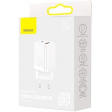 Зарядний пристрій Baseus Super Si Pro C+U 30 W (CCSUPP-E02) white (948117) - Фото