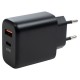 Зарядний пристрій Vinga GaN 65 W PD+QC 1C1A ports Wall Charger (VCPCHCA65B)