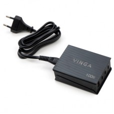 Зарядний пристрій Vinga GaN 100W PD+QC 3C1A ports 1.2m Wired Charger (VCPCH100CB) - Фото